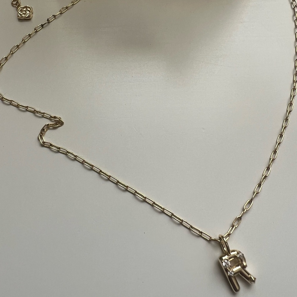 Kendra Scott Gold “R” Initial Necklace